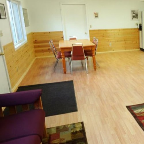 Inside camp living area